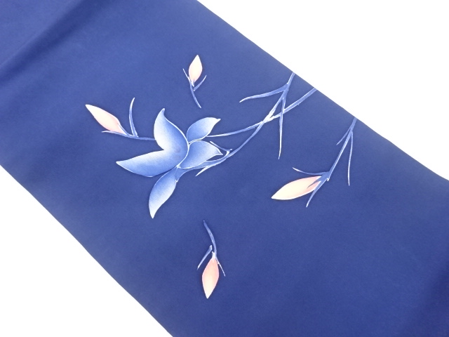 塩瀬花唐草に蕾模様名古屋帯